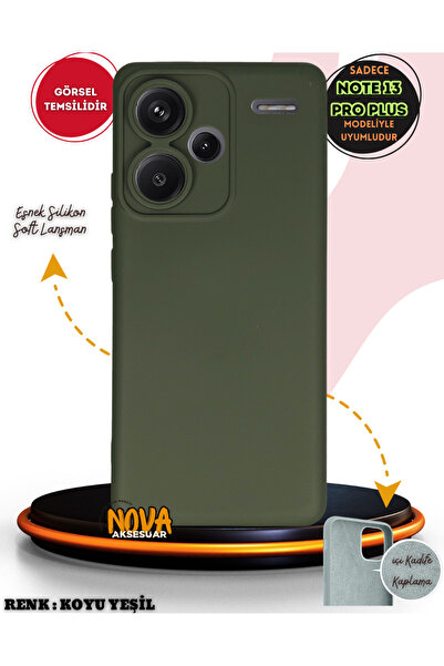 cepmoda REDMİ NOTE 13 PRO PLUS (5G) kılıf - Soft Dokulu içi Kadife Lansman Ka...