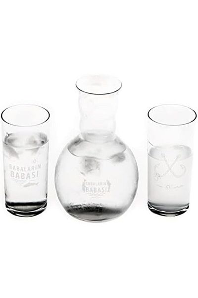 STOREMAX Ntwork Father Rakı Set with Humorous Wooden Box Art 1087243