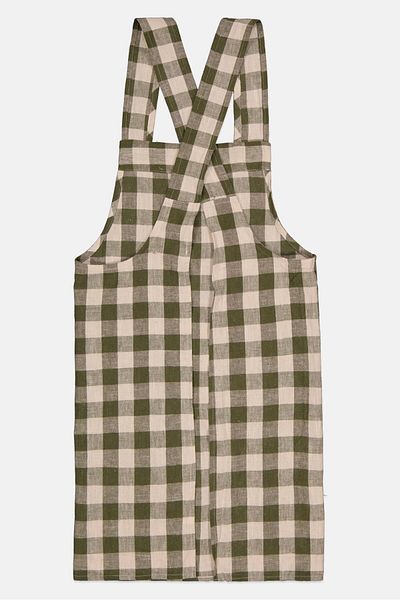 Muy Mucho Adjustable Checkered Kitchen Apron, Green
