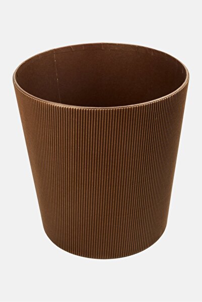 Muy Mucho سلة المهملات الورقية المزخرفة، باللون البني