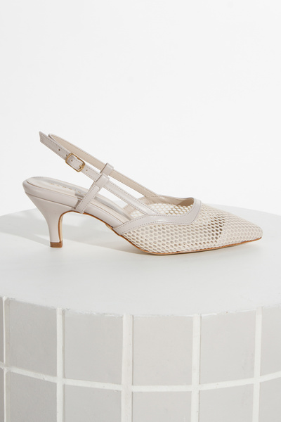 Blacktavern Women's Beige Mesh Style Casual Shoes