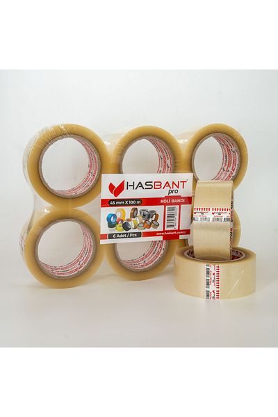 HASBANT Has Tape Pro 45Mmx100M Strap Tape 6' Pack