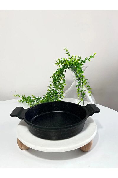 YzHome Set of 3 Black Cast Iron Saucepan Cookware