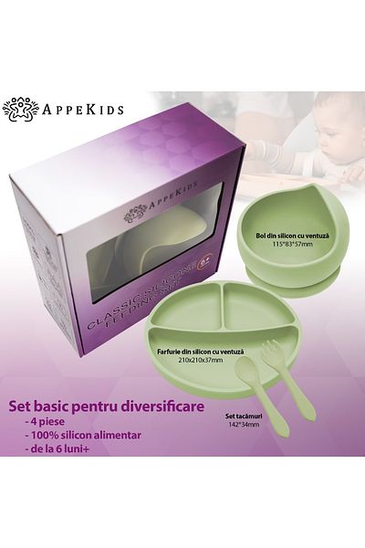 OEM Set Diversificare, AppeKids, 100% Silicon, Basic - Raw Green