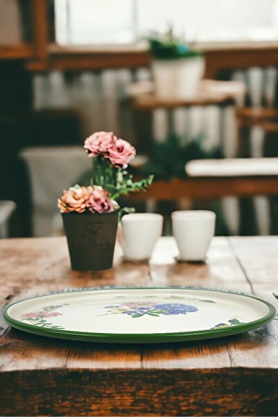 İnci Emaye No. 36 Presentation Serving Plate Tray Supla Cake Plate Serving Plate Dowry Gift ~ 36cm