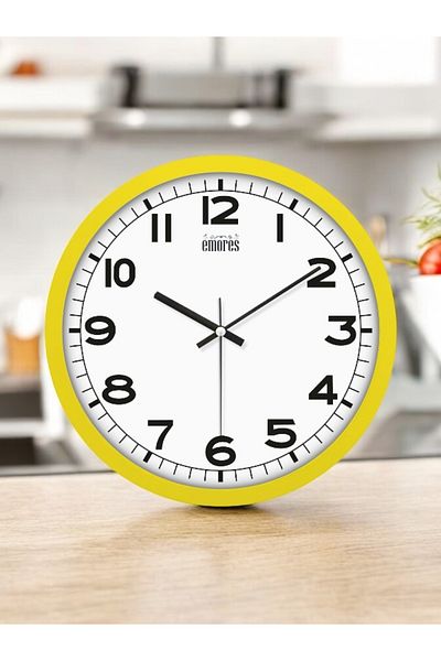 EMORES 30 cm Real Glass Silent Mechanism Wall Clock