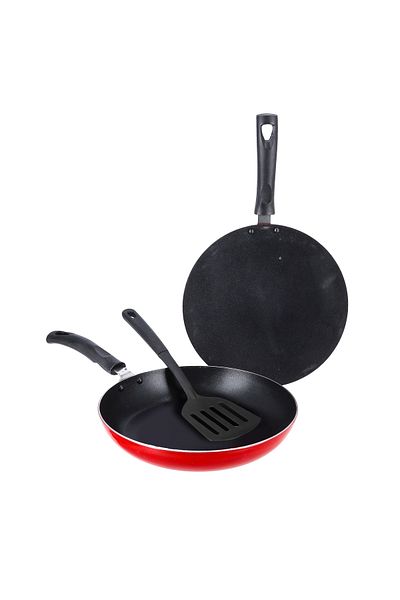 DELCASA 3Pcs Non-Stick Cookware Set, Aluminium Cookware, DC1959