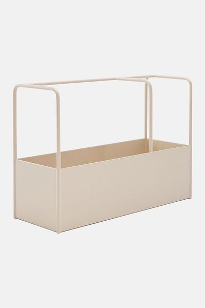 Tchibo Utensil Stand 14 H x 21 L x 7 W cm, Matt Cream