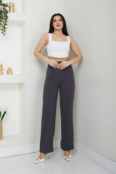 Santra Wide Leg Front Drawstring Waist and Leg Area Gathering Pants
