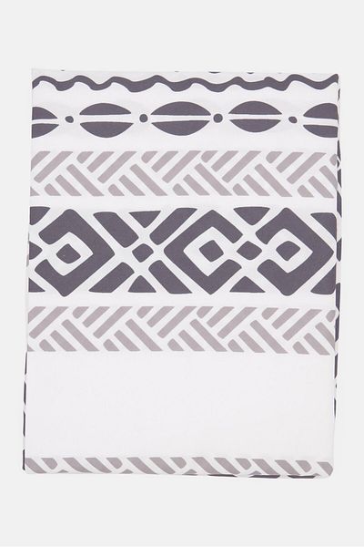 ALLURE Elin Shower Curtain, White Combo