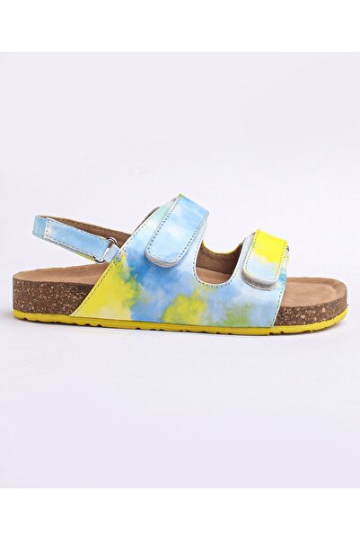 Pine kids Pine Kids Sandals with Velcro Closure - Blue & Yellow