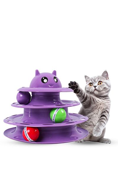 GOBYPET 3 Tier Bulk Round Cat Toy - Cat Fun