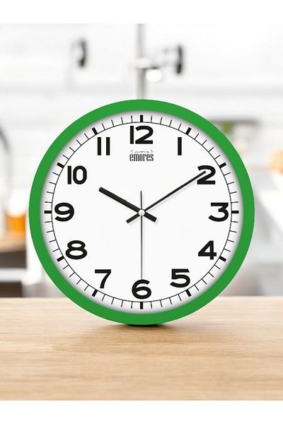 EMORES 30 cm Real Glass Silent Mechanism Wall Clock