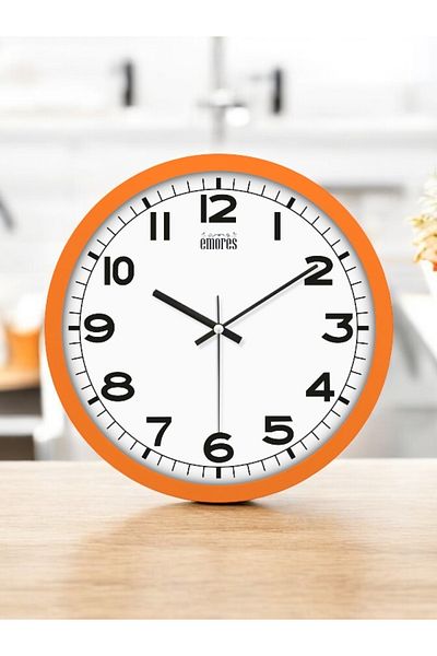 EMORES 30 cm Real Glass Silent Mechanism Wall Clock
