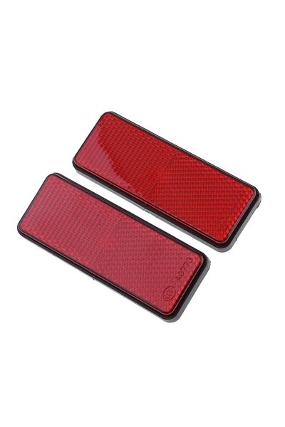 Choice Red 2pcs Motorcycle Red Rectangle Reflectors Universal For Motorcycle Atv Dirt Bike Scooter Plastic