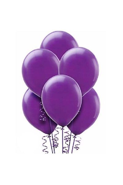 Party Balloon Print Violet 100 Piece 12 Cm