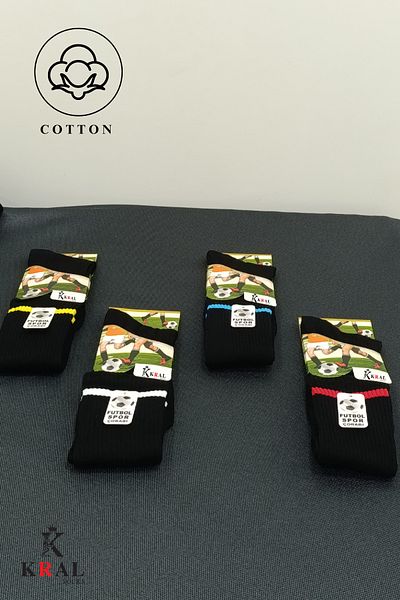 KRAL SOCKS Мъжки чорапи за футболни мачове, 4 чифта (РАЗМЕР 40-45), клинове, чорапи за изкуствена трева