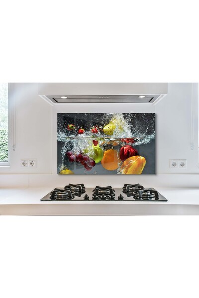 wudie Protector din sticlă pentru spatele aragazului, sticlă temperată rezistentă la rupere