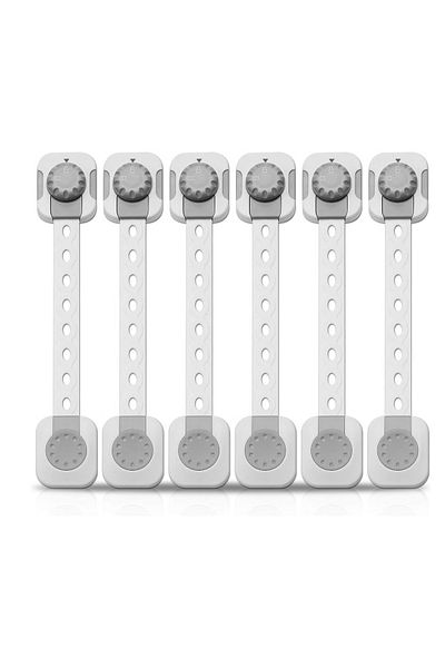 Primo Plus 6pcs Baby Safety Lock Child Safety locks Multi-Functional Adjustable Double Button Baby