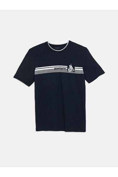 LC Waikiki Ανδρικό μπλουζάκι LCWAIKIKI Classic Crew με λαιμόκοψη κοντό μανίκι με στάμπα χτενισμένο βαμβακερό ανδρικό μπλουζάκι
