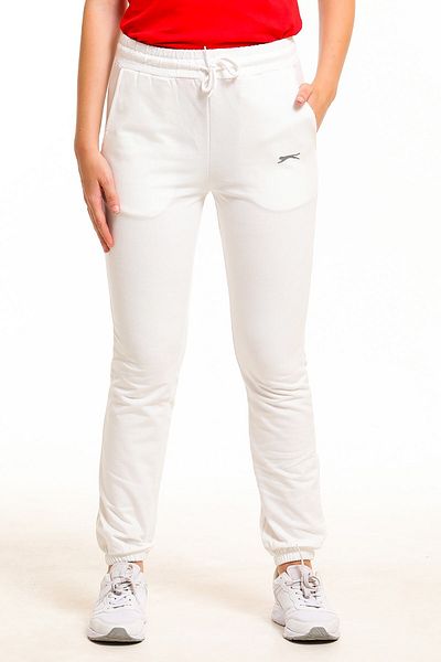 Slazenger Casual Sweatpants Women's Casual Color Trousers Ecru