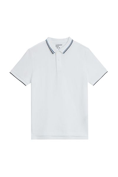 Giordano Men's Cotton Lycra Pique Slim Fit Polo