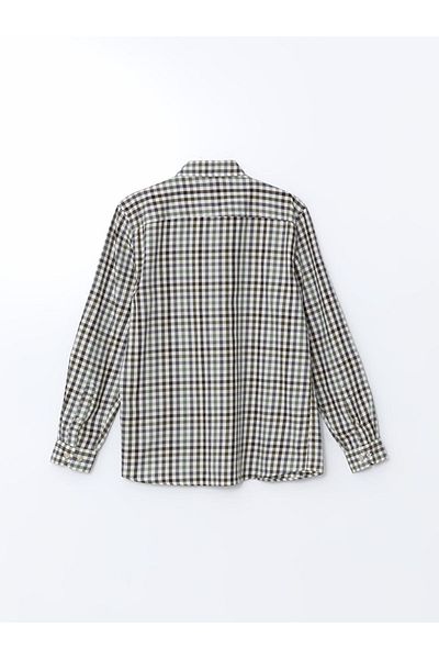 LC Waikiki SOUTHBLUE Slim Fit Langarm-Hemd mit Karomuster für Herren