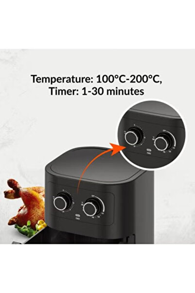 Geepas Mechanical Air Fryer With Vortex Air frying Technology 4.5 L 1600 W GAF37541