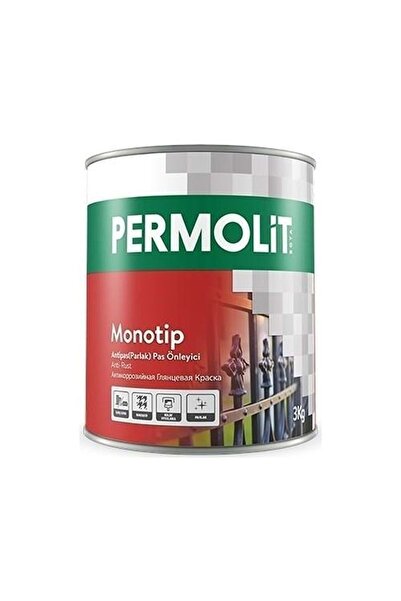 Permolit Monotip Antipas Parlak Metal Boyası 2,5Lt Kırmızı 6020
