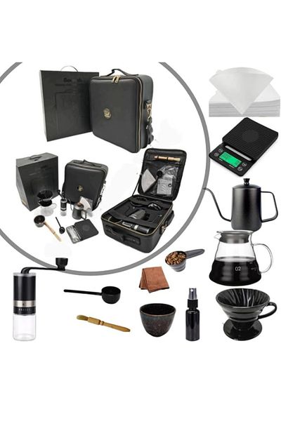 DOPPİO DOPPIO 14 Pcs V60 Pour Over Coffee Maker Dripper Set