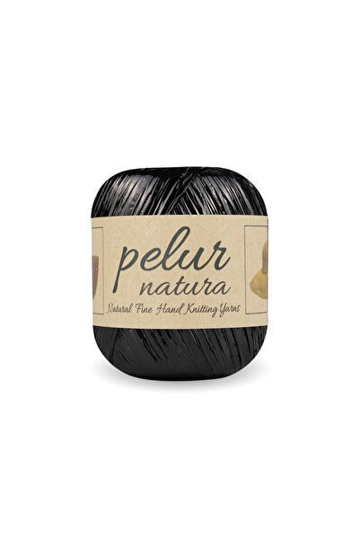 Prestij Boncuk Μαύρη Aren Μεταλλική τσάντα Raffia και κλωστή πλεξίματος χόμπι