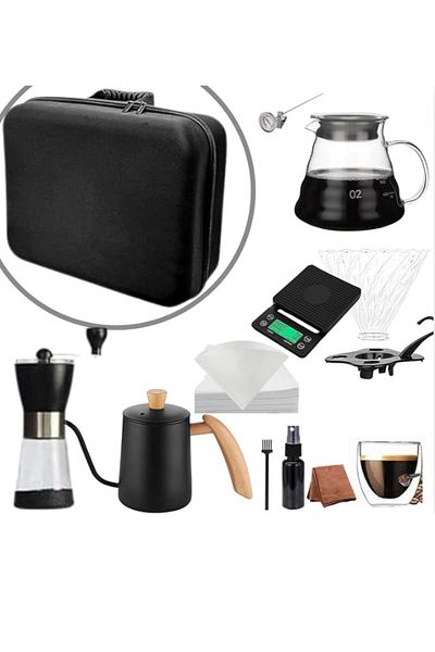 DOPPİO DOPPIO V60 13 Pcs Pour Over Coffee Maker Dripper Set