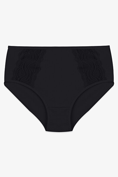 koza iç giyim Kadın 3’lü Dantel Detaylı Pamuklu Külot