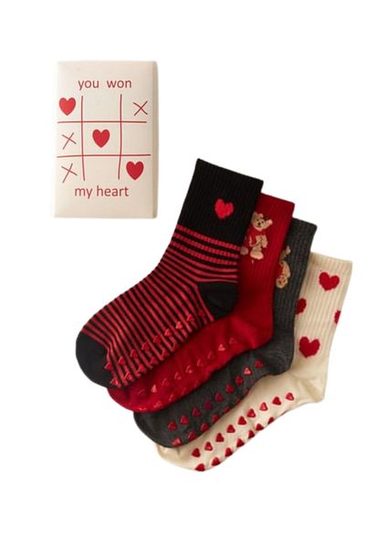 Katia&Bony Red Heart Teddy Socks - Pack of 4