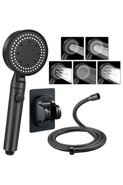 Fresh Moon Duş Başlığı Seti 5 Fonksiyonlu Filtreli Yağmurlama Tepe Banyo Duş ...