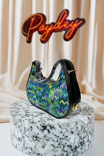 Paydey Τσάντα μπαγκέτας με φερμουάρ με σχέδιο