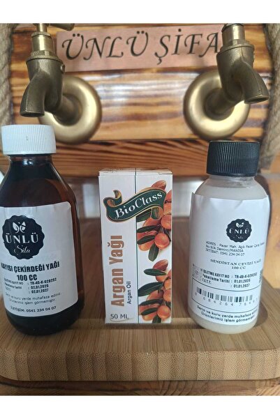 ÜNLÜ ŞİFA Healing Oils Series (for Dry Skin) (Apricot Kernel Oil, Argan Oil-C...