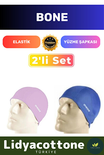 Lidyacottone Преміум еластична плавальна шапочка Водонепроникна силіконова пл...