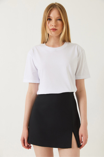 Bianco Lucci Női dekoratív varrott nyakú póló 60602001