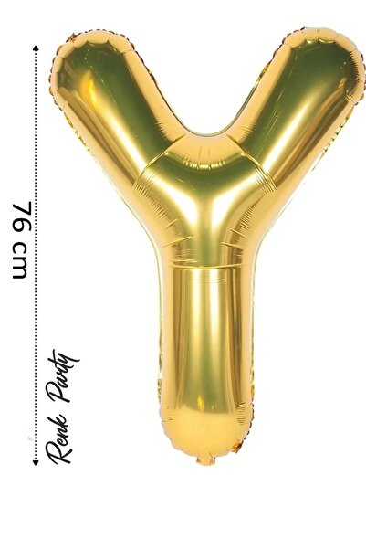 renk party Folyo Balon Y Harfi Helyum Balon 76 Cm Gold Renk - Y Harf Balon - ...