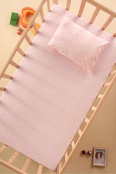 Bondberro 100% Cotton Poplin Fabric Bed Sheet and Pillowcase Non-Elastic Bed Sheet 100X150Cm 35X45Cm Pillowcase