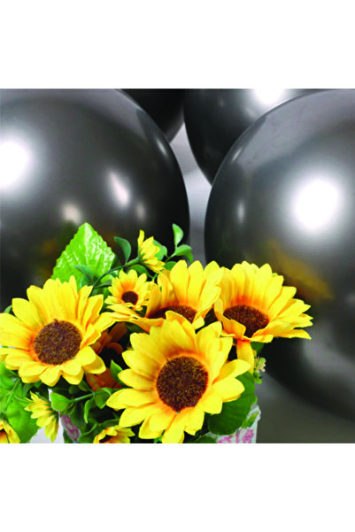 Parti Dükkanım Siyah Krom Balon 5 Adet (30 Cm)