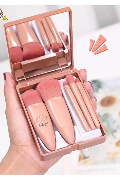 DUFF PEL 5'L Boxed Portable Mirrored Makeup Brush Set