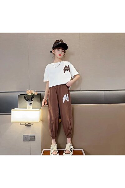 NoVibe Set de trening pentru fetiță, cu mânecă scurtă, cu imprimeu M, colorat...