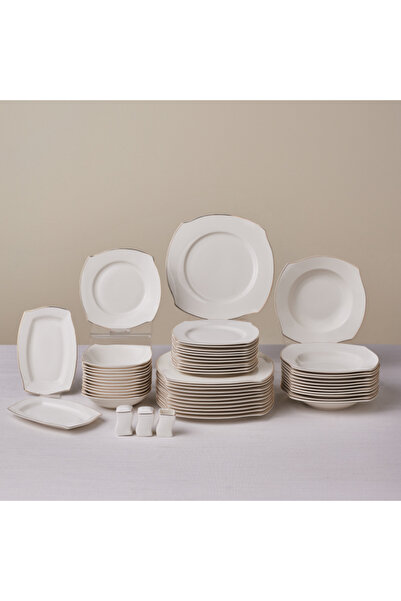 Karaca Wave 53-teiliges 12-Personen New Bone Gold Geschirrset