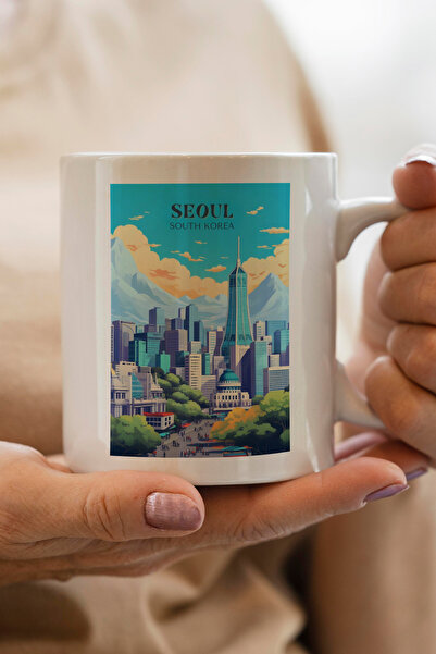 South Steel سيول - كوب ممتاز مطبوع عليه كوريا الجنوبية
