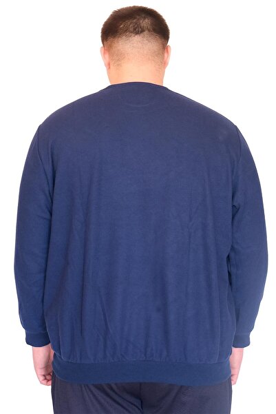 ModeXL Світшот для чоловіків великих розмірів Indigo - комір-стійка, Селонік U24441