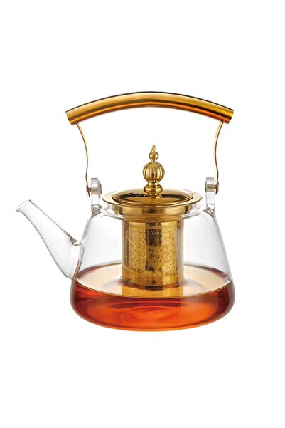 ABAREEK إبريق شاي زجاجي بسعة 800 مل مع مصفاة قابلة للإزالة