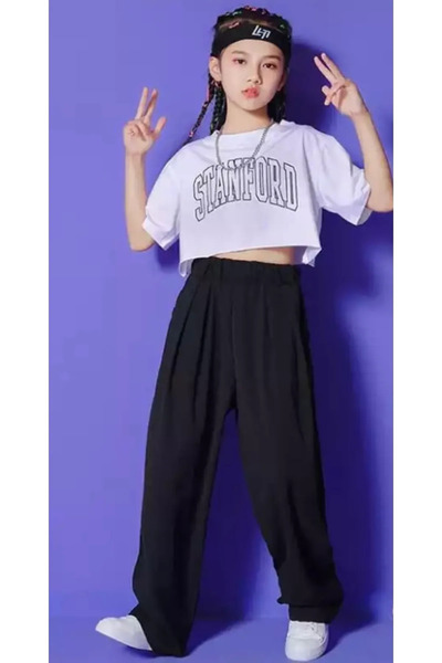 NoVibe بدلة سفلي علوي مطبوعة للأطفال من ستانفورد مع شورت