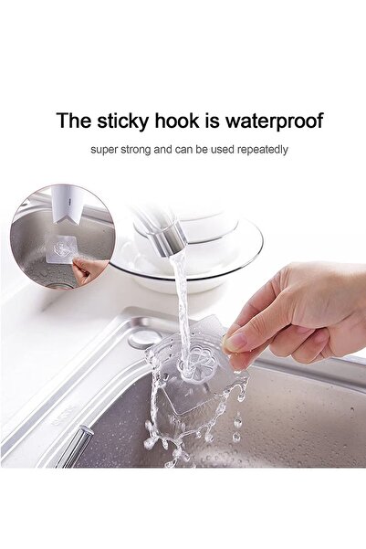Primo Plus 20 Pieces Waterproof Oilproof Heavy Duty Self Adhesive Sticker Hooks Transparent Wall Hook
